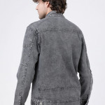 Men Grey Solid Jacket