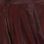 Contrast Trim Dupion Silk Dhoti Pant in Wine