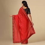 Floral Printed Zari Saree