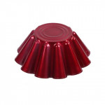 Maroon & White Solid Carbon Steel Brioche Mould 1.5 Litres