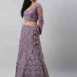 Embellished A-line Lehenga Choli Set with Dupatta